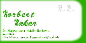 norbert makar business card